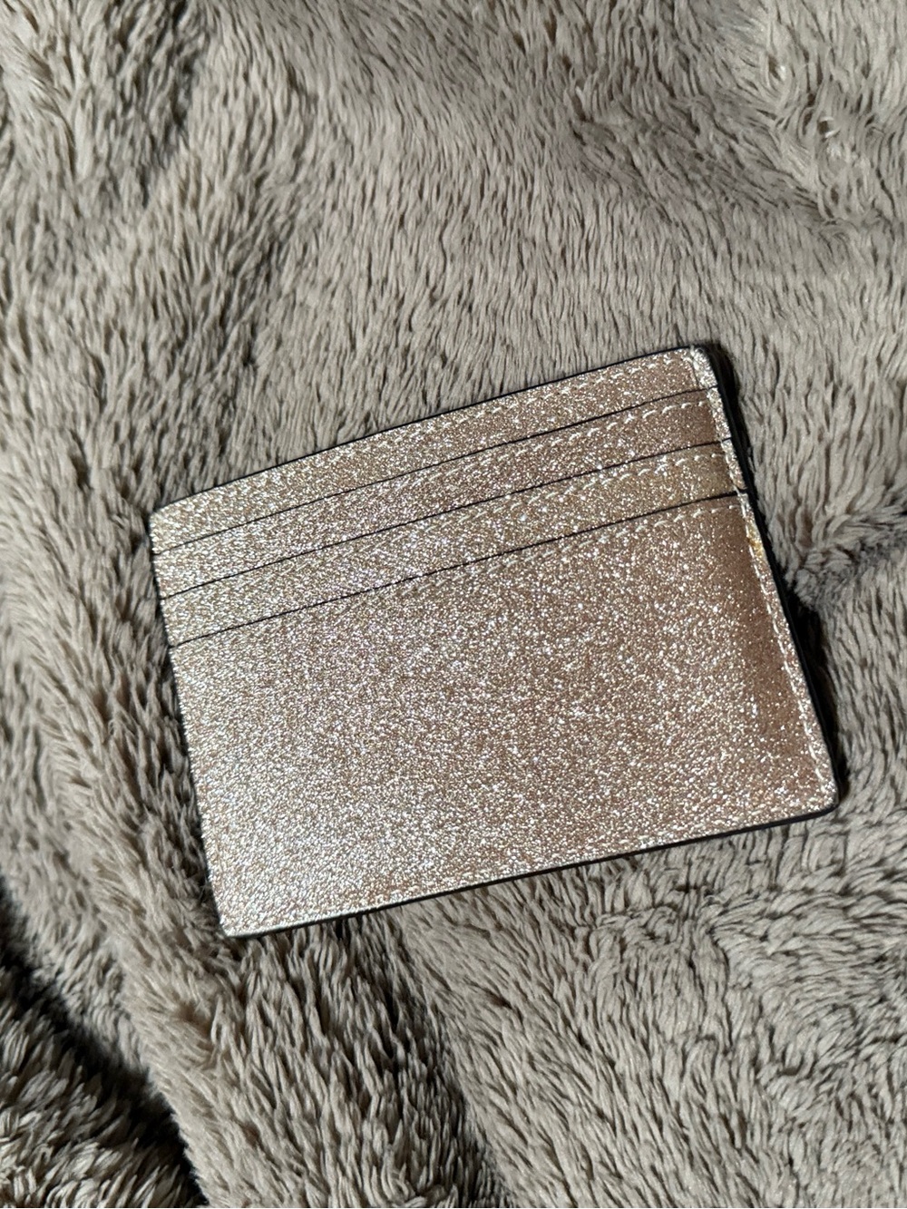kate spade Rose Gold Glitter Card Case
